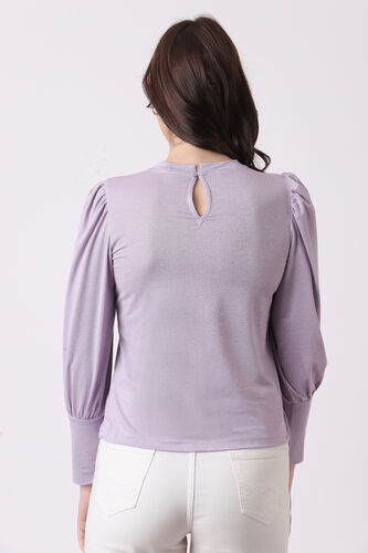 Lilac Self Design Straight Top, Lilac, image 5